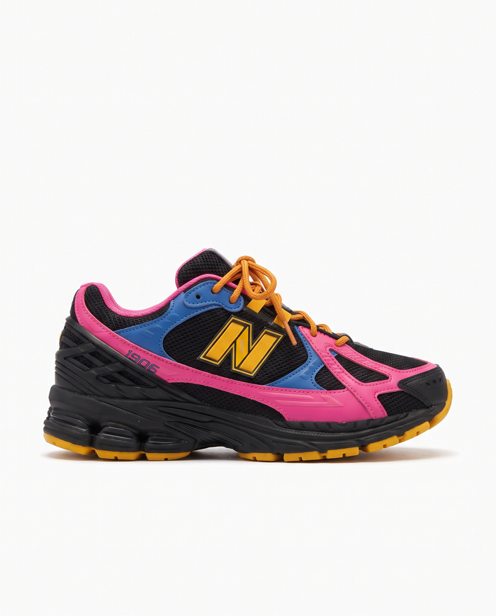 Zapatillas New Balance 1906 — Negro, rosa y amarillo