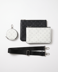Set 3 piezas con bandolera Louis Vuitton — Negro y blanco