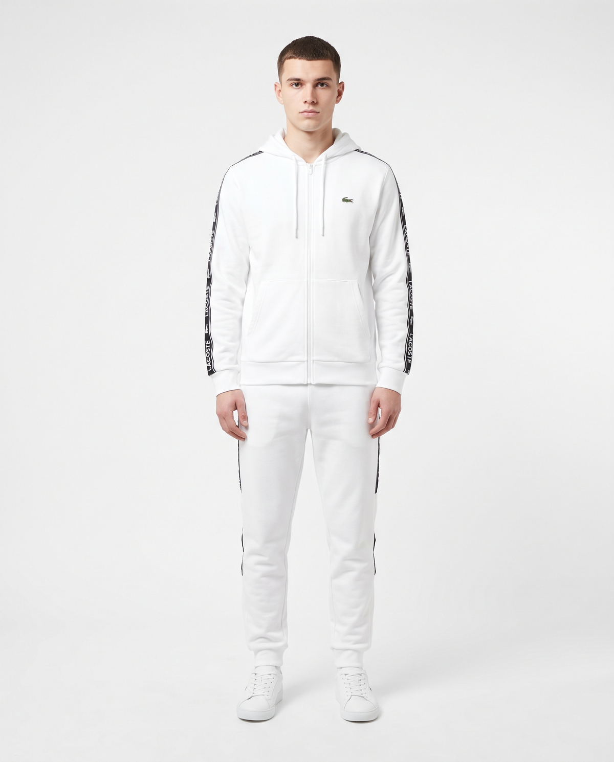 Chándal de algodón Lacoste — Blanco