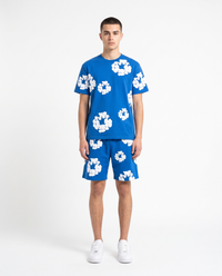 Conjunto Denim Tears camiseta y pantalón corto — Azul