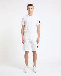 Conjunto Stone Island camiseta y pantalón corto — Blanco