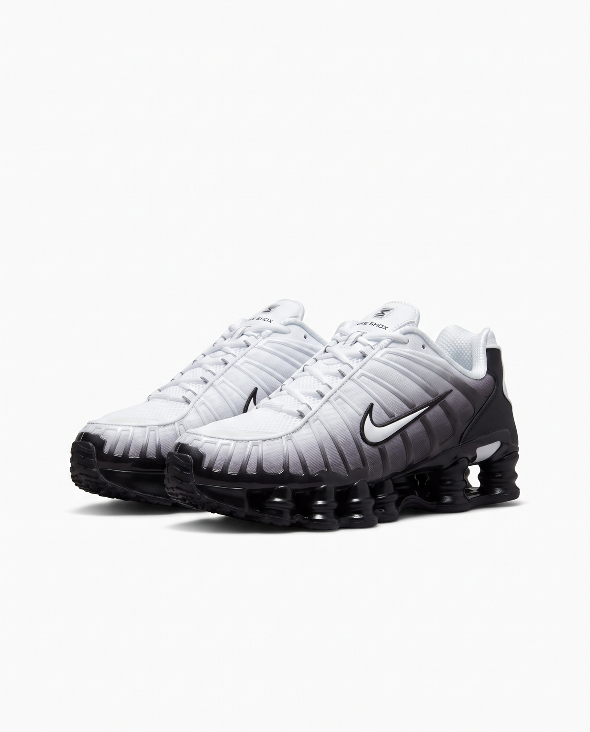 Zapatillas Nike Shox TL — Blanco y negro degradado