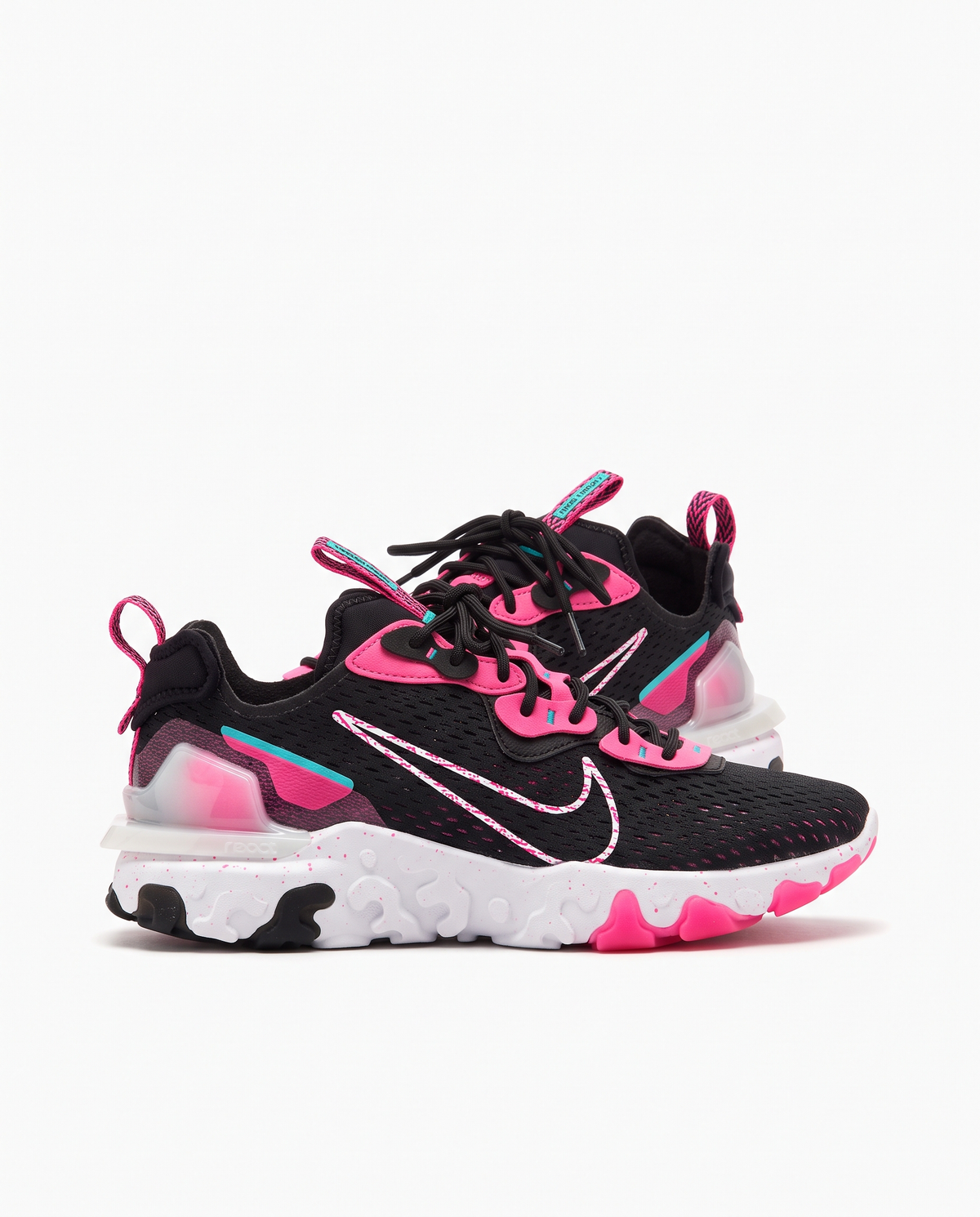 Zapatillas Nike React Vision — Negro, rosa y turquesa