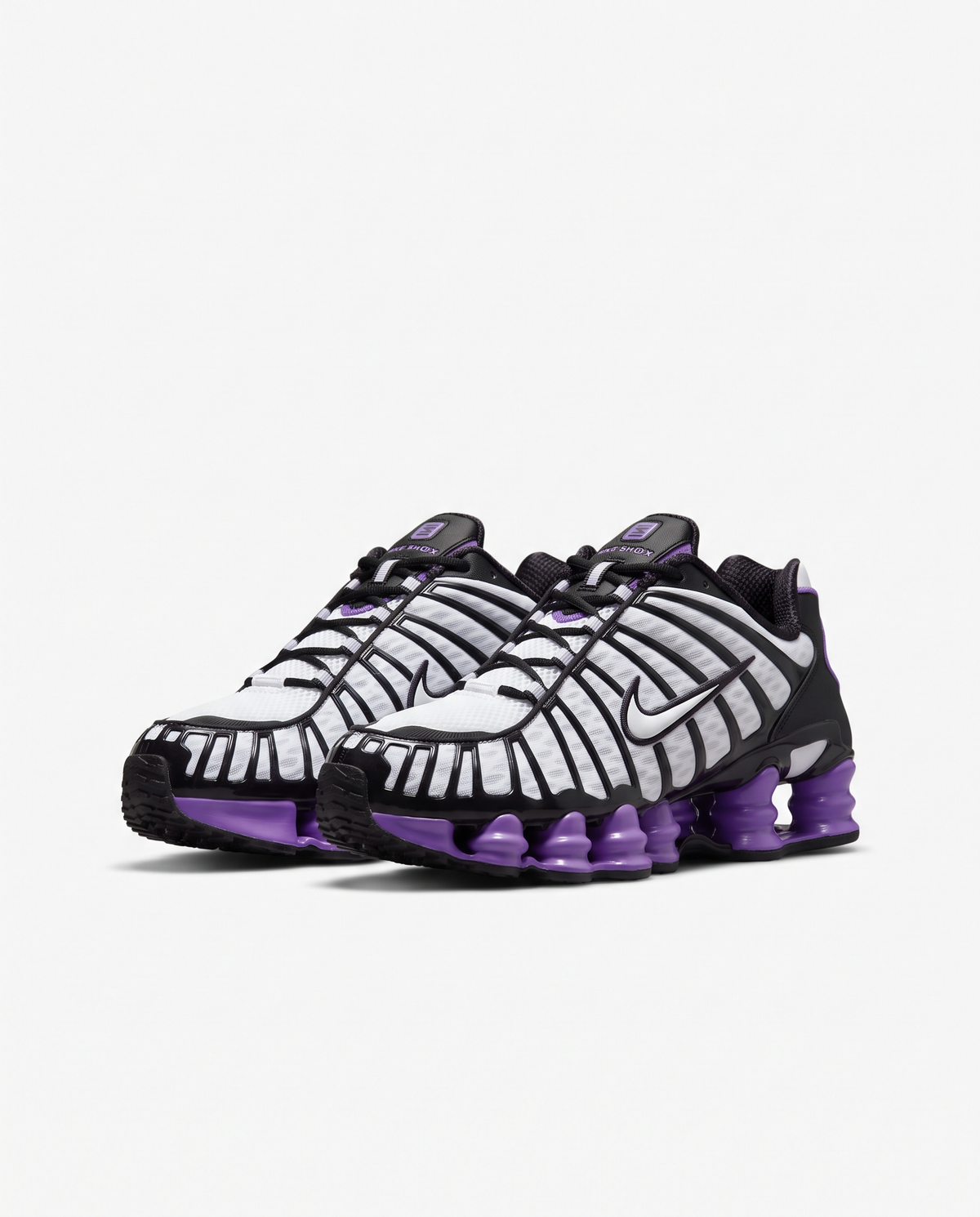Zapatillas Nike Shox TL — Negro, blanco y morado