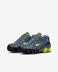 Zapatillas Nike Shox TL — Azul acero y amarillo flúor