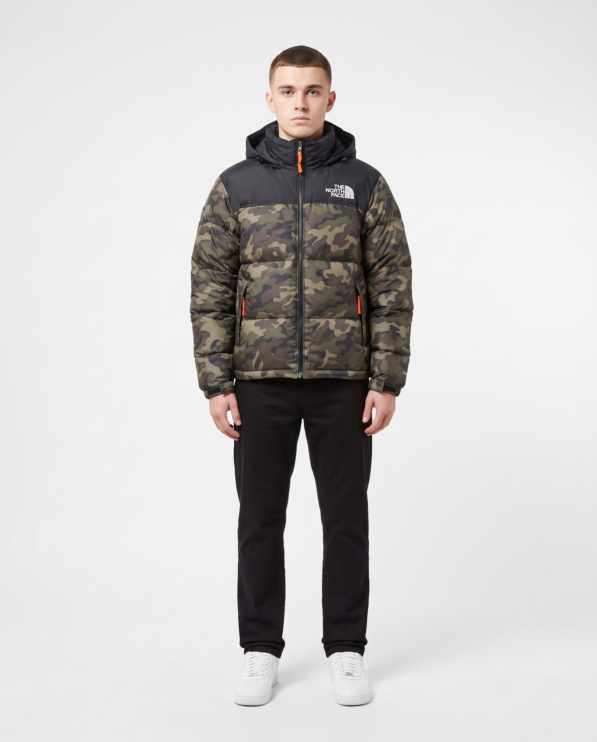Plumífero con capucha The North Face — Camuflaje