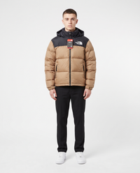 Plumífero con capucha The North Face — Marrón claro y negro