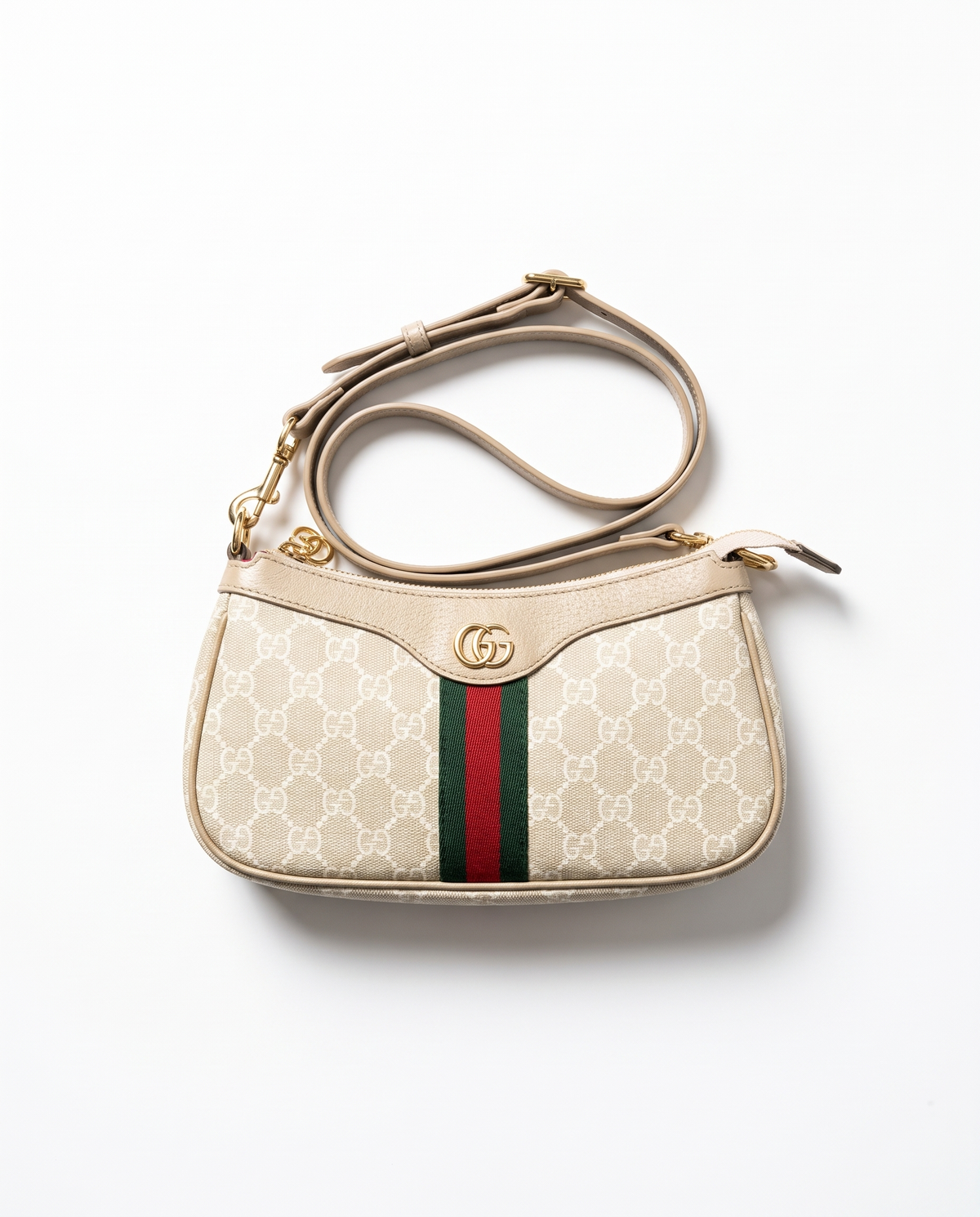 Bolso de hombro Gucci Ophidia — Beige