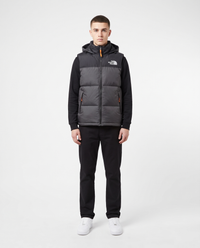 Chaleco acolchado con capucha The North Face — Gris oscuro y negro