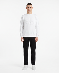 Sudadera Casablanca con logo en relieve — Blanco