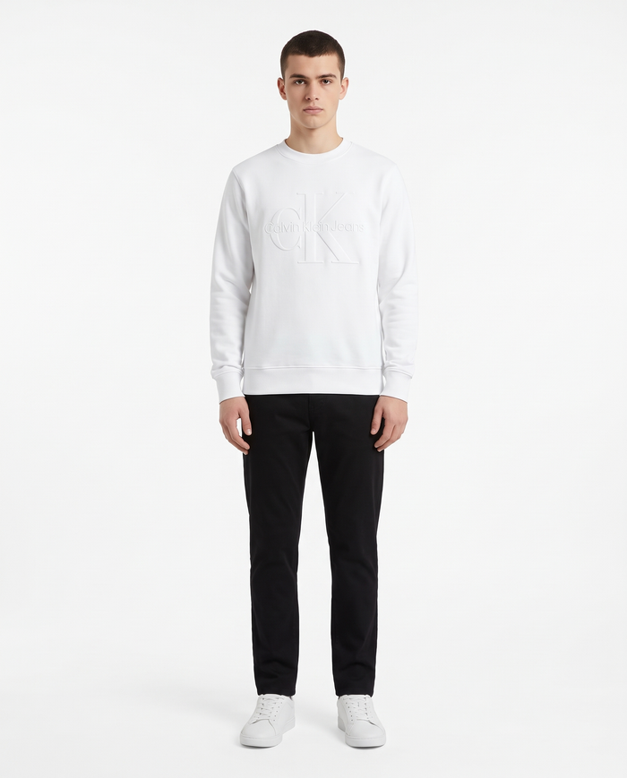 Sudadera Casablanca con logo en relieve — Blanco