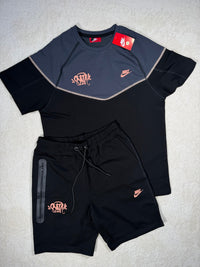 Conjunto camiseta y pantalón corto Nike — Negro y gris