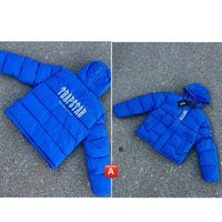 Chaqueta acolchada con capucha Trapstar — Azul eléctrico