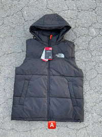 Chaleco acolchado con capucha The North Face — Gris oscuro y negro