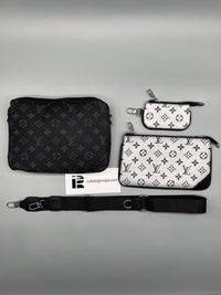 Set 3 piezas con bandolera Louis Vuitton — Negro y blanco