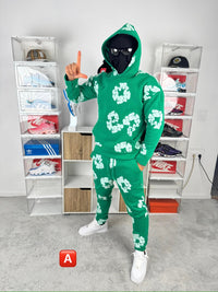 Chándal de algodón con capucha Denim Tears — Verde