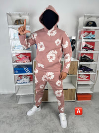 Chándal de algodón con capucha Denim Tears — Rosa palo