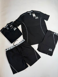 Conjunto Under Armour camiseta y pantalón corto — Negro (modelo 3)