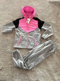 Chándal Nike Windrunner — Gris, rosa y negro