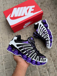 Zapatillas Nike Shox TL — Negro, blanco y morado