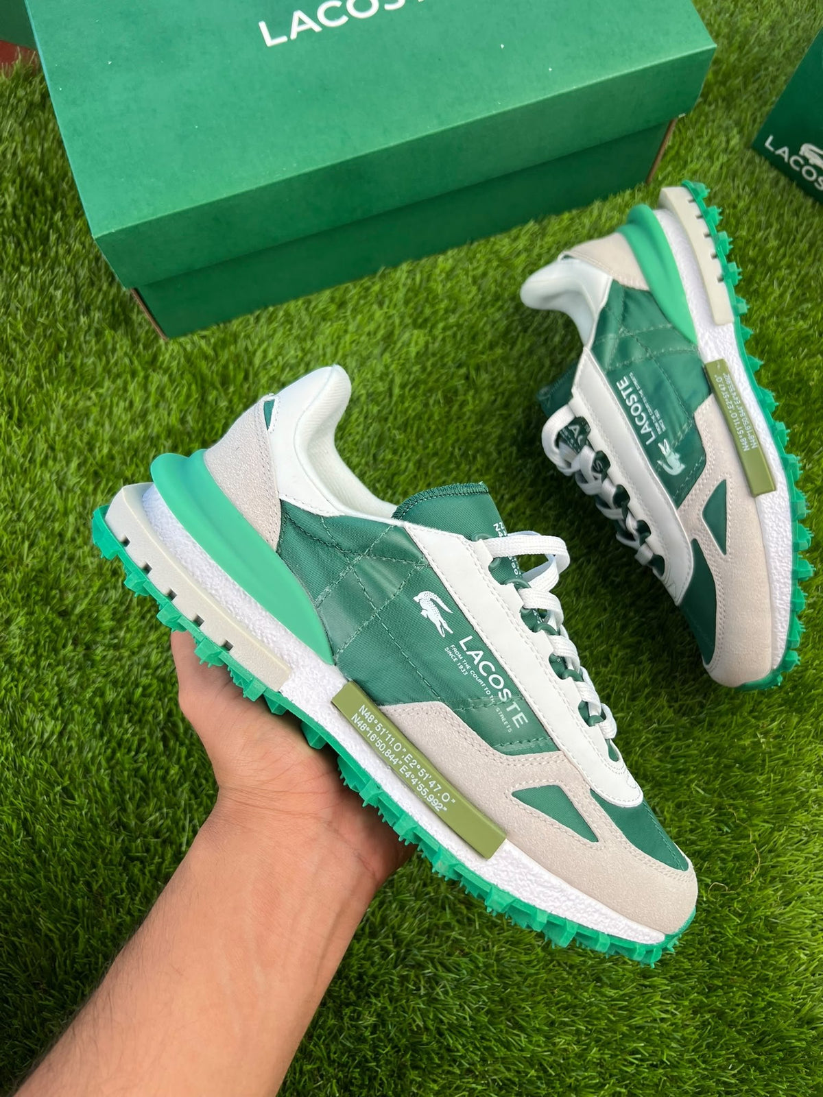 Zapatillas Lacoste Elite Active — Verde y blanco
