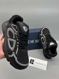 Zapatillas Dior B30 — Negro y plata