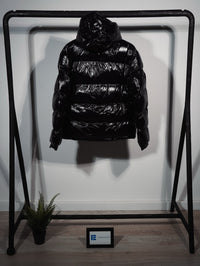 Plumífero brillante Polo Ralph Lauren con capucha — Negro