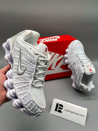 Zapatillas Nike Shox TL — Blanco y plata