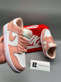 Zapatillas Nike Dunk Low — Rosa melocotón y blanco