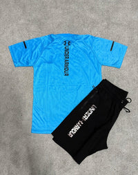 Conjunto Under Armour camiseta y pantalón corto — Azul y negro