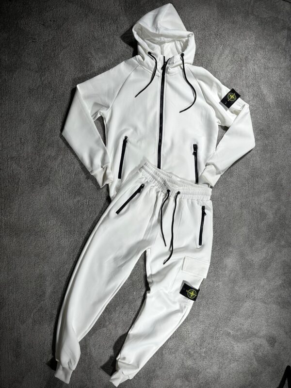 Chandal Largo Stone Island Blanco